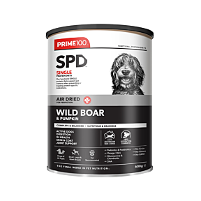 PRIME100 SPD Air-Dried Wild Boar & Pumpkin 600g Short Expiry