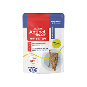 Antinol Plus Cat Easy Feed 60 Capsules Pouch Short Expiry