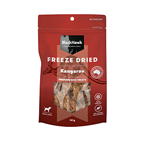 Black Hawk Freeze Dried Dog Treats Kangaroo 40g Front