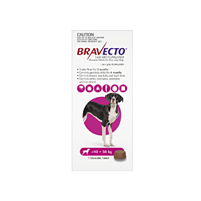 Bravecto Chewables Dog Extra Large 40-56kg Pink