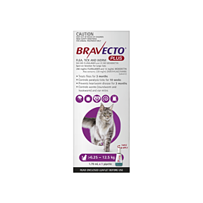 Bravecto Plus Cat 6.25-12.5kg Purple