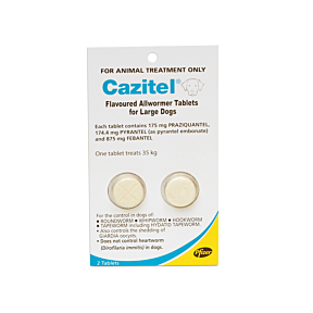 Cazitel Allwormer Dog Large 35kg Blue
