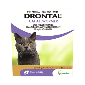 Drontal Allwormer Tablet Cat Up to 4kg