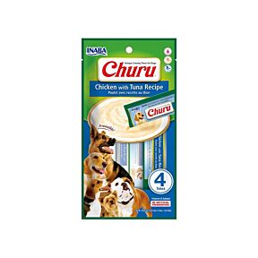 Inaba Churu Puree Chicken With Tuna Dog Treats 4 Pack