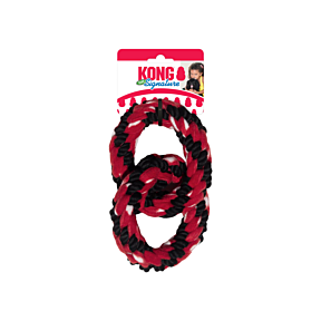 KONG Signature Rope Double Ring Tug Dog Toy Packaging