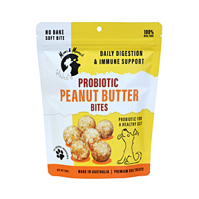 Mimi & Munch Probiotic Peanut Butter Bites Dog Treats 150g Front