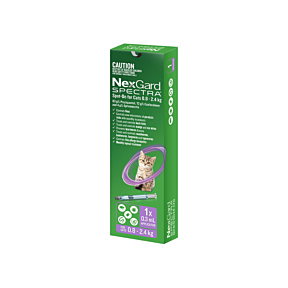 NexGard Spectra Spot On Cat Small 0.8-2.4kg Purple 1 Pack
