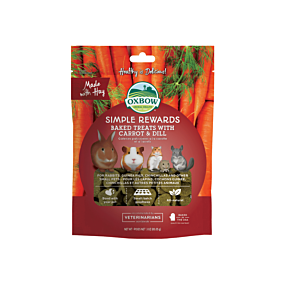 Oxbow Simple Rewards Small Animal Baked Treats With Carrot & Dill 85g