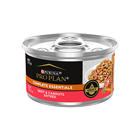 Pro Plan Complete Essentials Cat Beef & Carrots Entr  e in Gravy 24 x 85g