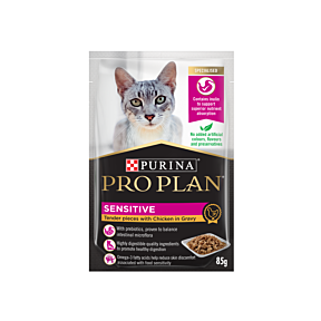 Pro Plan Sensitive Adult Cat Chicken in Gravy 12 x 85g