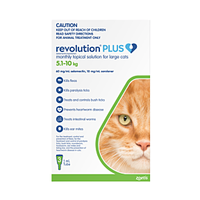 Revolution Plus for Large Cats 5.1-10kg Green