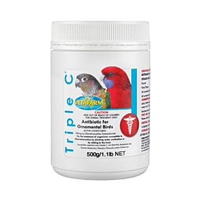 Triple C Antibiotic for Ornamental Birds 500g Short Expiry