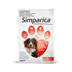 Simparica Dog Extra Large 40.1-60kg Red