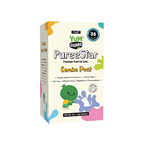 YumGuard Puree Star Combo Pack Treat for Cats 36 x 14g Front